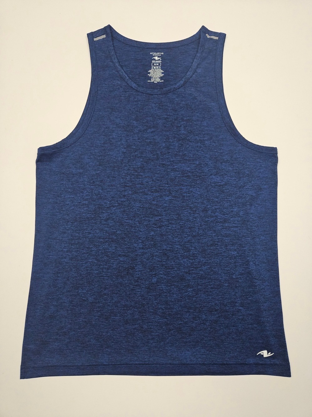 Athletic Works Blue Heathered Performance Tank Top Medium